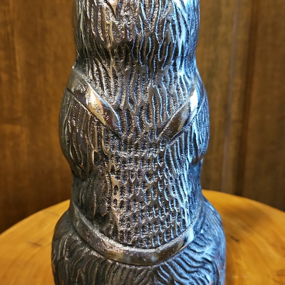 Silver Rabbit Sculpture 12.5" Tall Nice Hare Details - Picture 9 of 14